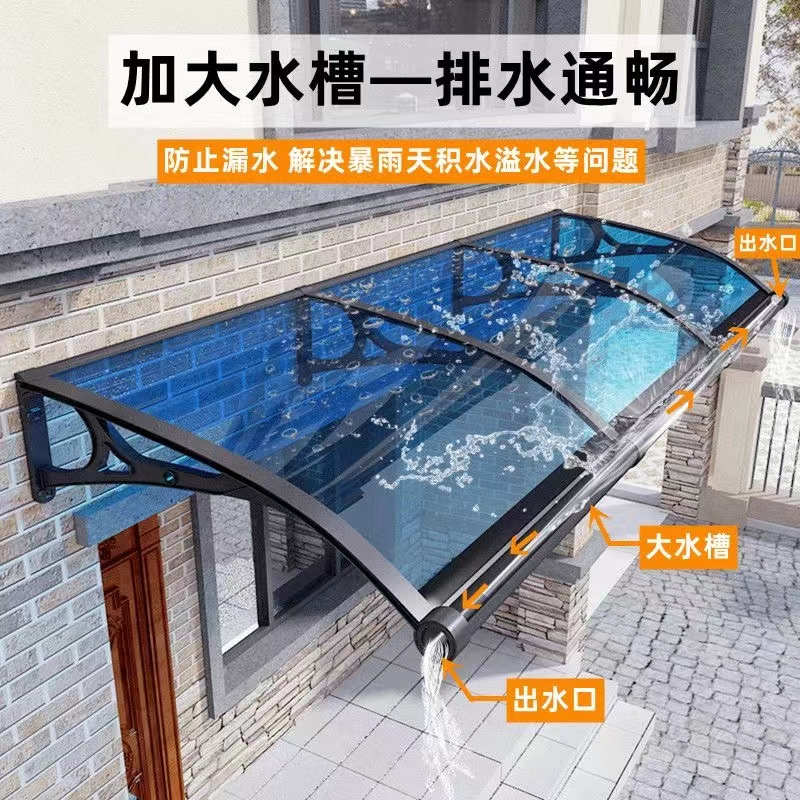 Large Sink Canopy Aluminum Alloy Bracket PC Endurance Board Eatery Door Head Upper Window Terrace Floating Windows Exterior Household Canopy-Taobao