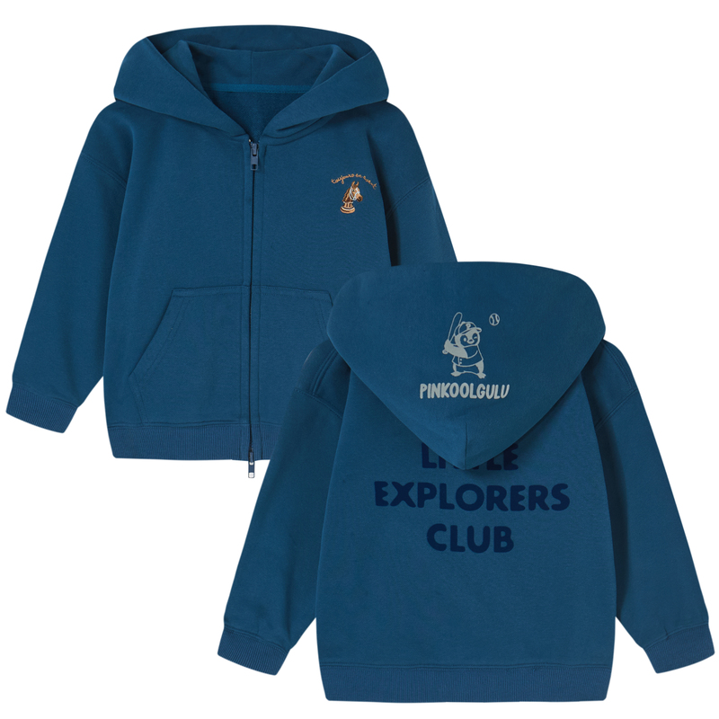 Pinkoolgulu Penguin Little Explorer Hooded Sweatshirt Jacket Series