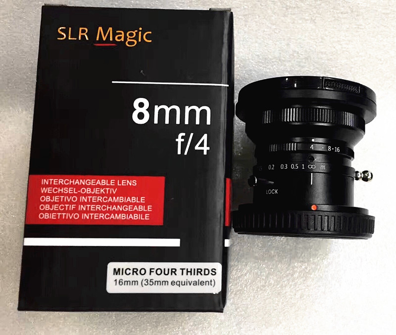 SLR Magic 8mm f4 aerial photography without distortion ultra-wide-angle Panasonic micro-single-eye camera lens GH4 GH5 EM1 EM5