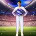 slaits Cheerleader mùa xuân học sinh tiểu học và trung học thể thao cổ vũ váy biểu diễn trang phục khiêu vũ la la-la 