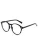 Korean-Style Retro Photochromic Glasses with Round Frames for Female Students, Anti-Blue Light, Can Be Fitted with Prescription Lenses, Natural Look, Black Frames, Eye Protection