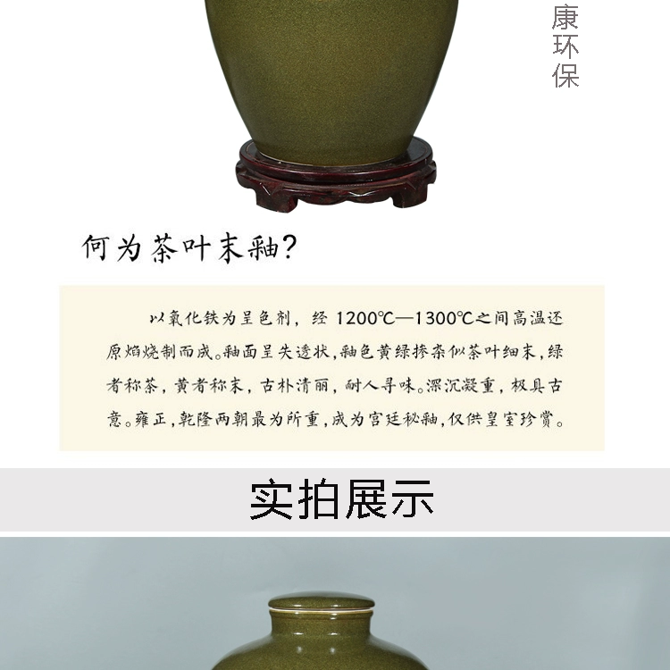 Jingdezhen gốm rượu vang jar bình kín bình dầu nắp bình rượu chai rượu vang bộ (trà men) với vòi thép không gỉ - Rượu vang