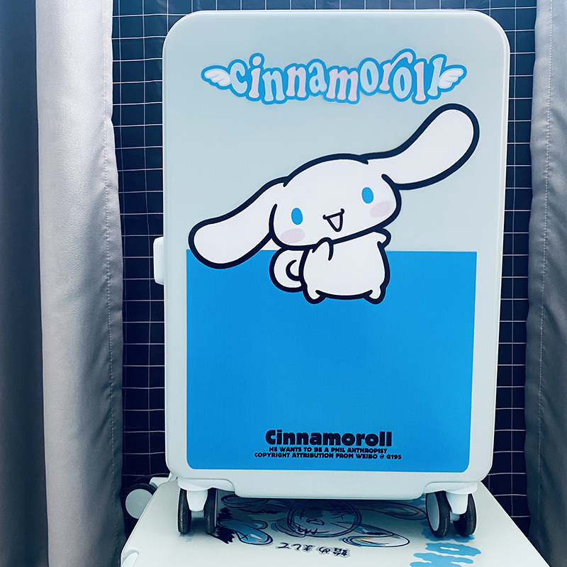 Wide trolley case mute universal wheel large-capacity animation password box student universal suitcase large-capacity suitcase