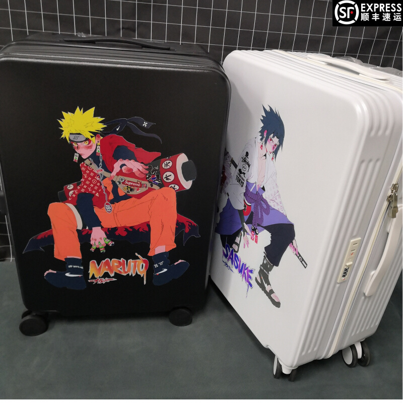 High-value unisex anime cartoon large-capacity universal wheel zipper suitcase wide trolley password suitcase