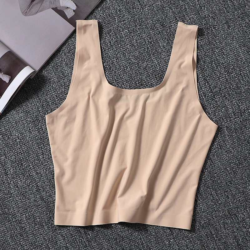 Mùa hè đen băng lụa sling chống ánh sáng bọc ngực ống top sexy đáy vest thể thao ngắn đồ lót phần mỏng nữ