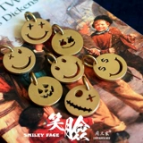 Smileyface CoolChain Bonwood Smile Face Face Key Hanging Vintage Dame Circle висят европейской и американской головой молнии