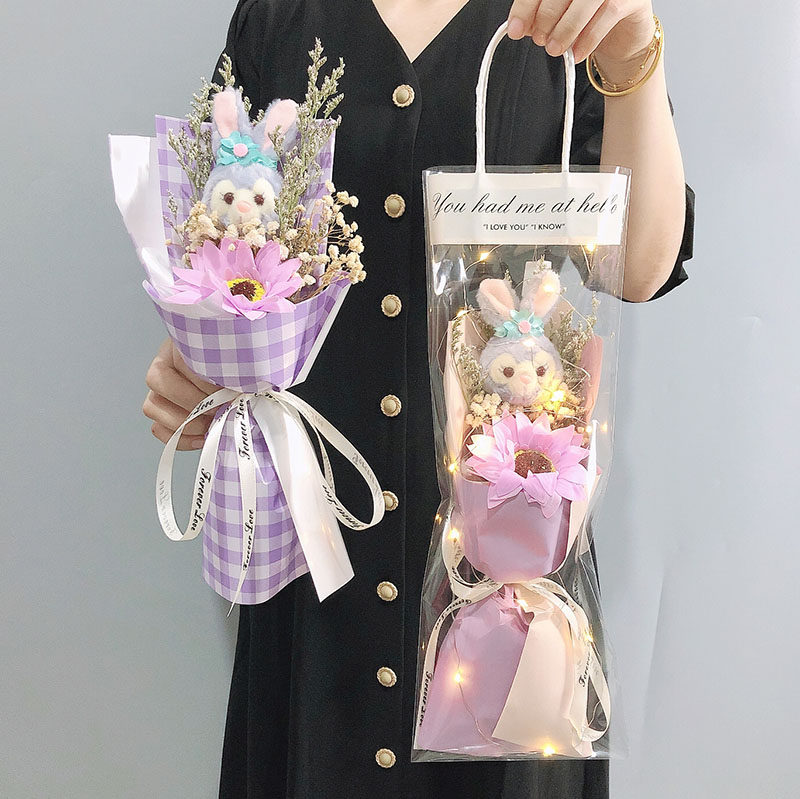 Send girlfriend Xingdailu eternal life bouquet dried flowers baby's breath bouquet finished soap flower birthday gift for girls girlfriends