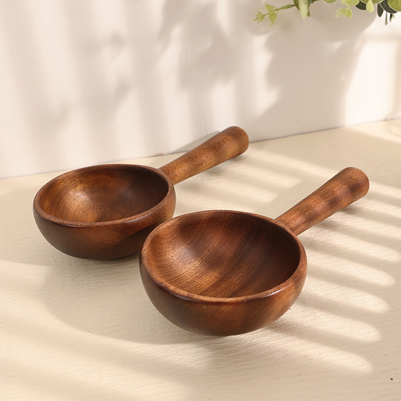 Jing Boran's Same Style Eating Spoon, Wooden Spoon, Extra-Large Serving Spoon, Internet-Famous Noodle Spoon, Large Spoon for Eating Dry Rice, Creative Water Ladle