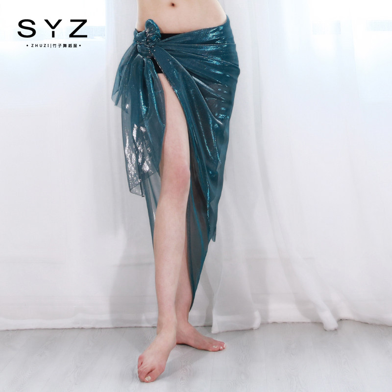 Shen Yanzhu belly leather dance hip towel dress 2021 new waist dress rehearsas sexy 100 lap to dress half-body dress child