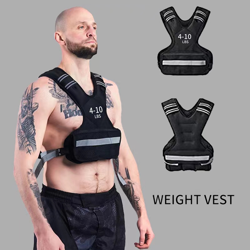 Adjustable Running Fitness Weighted Vest Weighted Sand Vest for Men and Women Professional Close-Fitting Weighted Equipment Training Sportswear