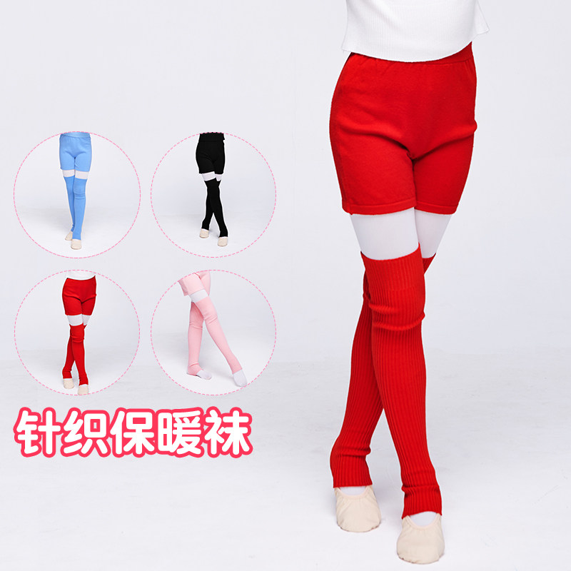 Children dance Leg Socks Socks women Autumn winter knitted kneecap Kneecap Ballet Warm Socks Girl practice Knee Long Barrel Socks