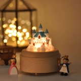 Крутящийся ночник, музыкальная шкатулка, замок, креативный подарок, подарок на день рождения