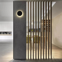 Nordic simple solid wood partition living room log entry wooden porch screen dry area sink grille wooden strip