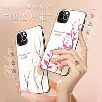 Suitable for iphone12 phone case Apple 12proMax encounter light blooming fashion glass ultra-thin color change personality protective cover net red limited lens all-inclusive high-grade luxury men and women models