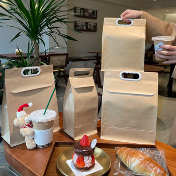 Kraft Paper Bags, Tote Bags, Takeaway Packaging, Milk Tea, Coffee, Commercial Gift Aluminum Foil Insulated Bags, Wholesale in Stock