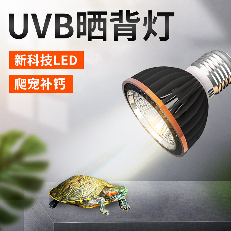 Turtle sun back lamp calcium supplement three-in-one UVB turtle lamp ultraviolet full spectrum sun uva heating back with a light bulb