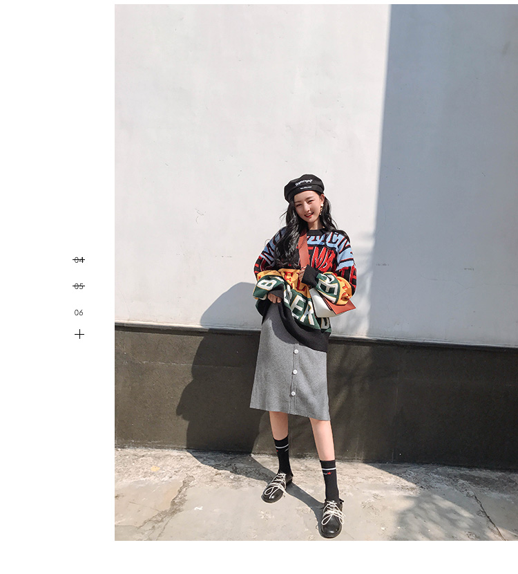 Cô gái Hyun Mai Váy dệt kim nữ mùa thu đông mới eo thon cao một từ váy retro sang trọng trên đầu gối bước váy chân váy đuôi cá dài