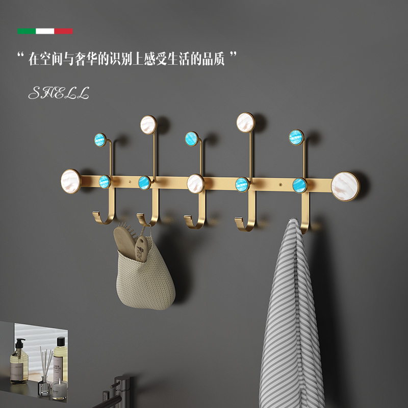 Hanging Clothes Hook Wall-mounted Wall Creativity Light Extravagant Key Hooks Living-room Genguan Clothes Hanger Free From Punching Hung Hanger