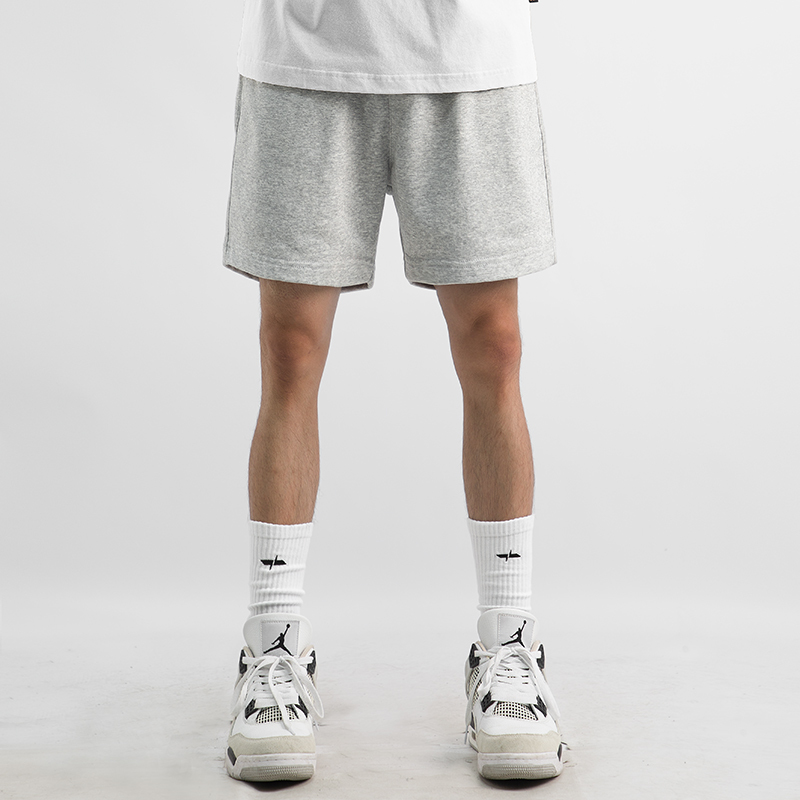 2026 Summer New Style American Casual Gray Quarter-Length Pants Loose Men's Sports Shorts Over-The-Knee Basketball Pants