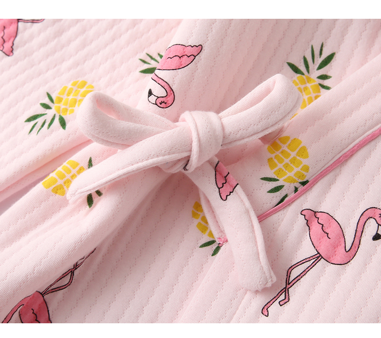 Mùa thu và mùa đông dễ thương cotton Nhật Bản áo choàng cotton nữ phong cách Nhật Bản và áo choàng tắm gió cotton áo choàng ngủ ấm áp áo choàng bông trung niên
