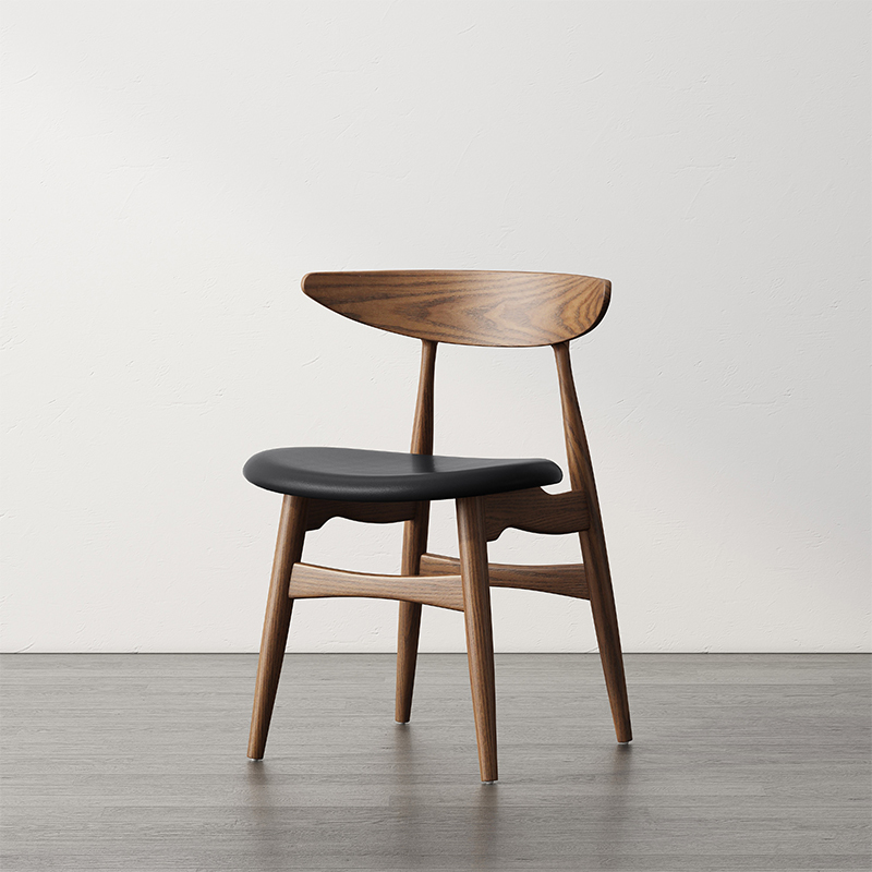 Nordic Solid Wood Dining Chair for Home Use with Backrest, Small Apartment, Genuine Leather Fabric, Modern Simple Style, Coffee Shop Dining Room Hansen Chair Nordic Solid Wood Dining Chair for Home Use with Backrest, Small Apartment, Genuine Leather Fabric, Modern Simple Style, Coffee Shop Dining Room Hansen Chair