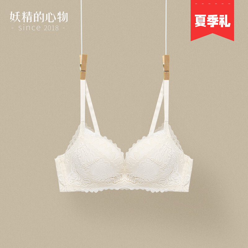 Sexy Lace Thicken Without Steel Ring Conspicoin not empty Cup Girl Underwear Small Chest Flat Chest Special Underwear Suit