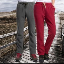 Outdoor autumn and winter fleece pants for men and women thickened fleece windproof and warm large size slimming assault pants inner sports pants