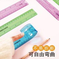Soft ruler student special 30cm multifunction fold constant color transparent long ruler fold continuous ruler soft ruler