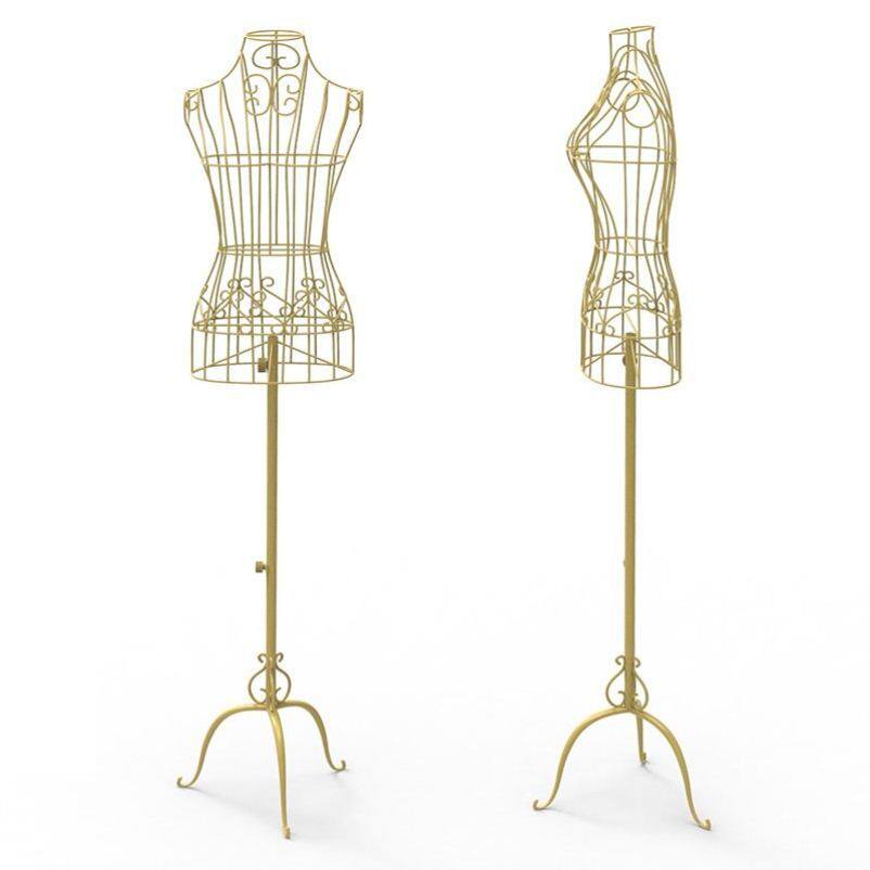 Hot selling European style iron art models Show all body props wedding dresses Clothing Half Body Women Hanging Clothes Hanger