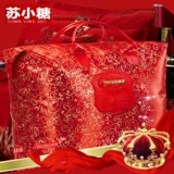 Одеяло, красная праздничнная упаковка, большая портативная сумка для хранения