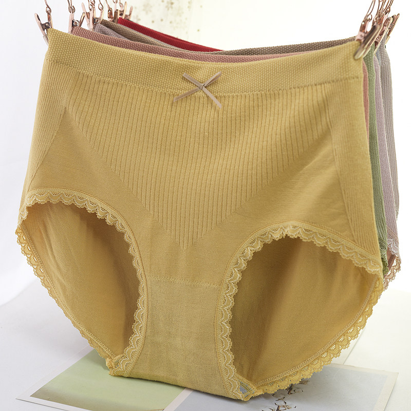 Seamless Beauty Body Briefs Female High Waist Integrated Batch Hip Hair One Piece Without Marks Big Size Fat MM Four Corner Pants