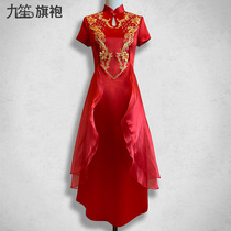 Cheongsam 2020 new Chinese style wedding toast dress bride red dress improved slim thin excellent Cheongsam