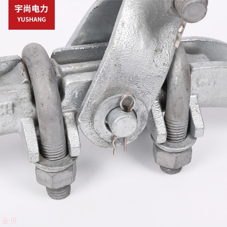 Suspension wire clamping pull line connecting line iron overhang XGU-wire clamp hot-dip galvanized power cable suspension wire clamp