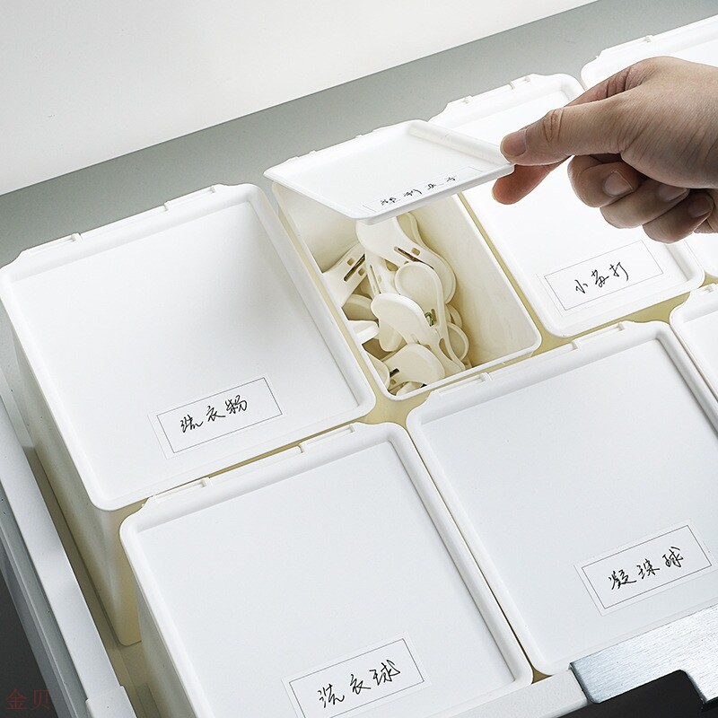 Household items Kitchen Debris dust-proof containing box Daily style Laundry room drawers Contained Cartridges Cap Plastic