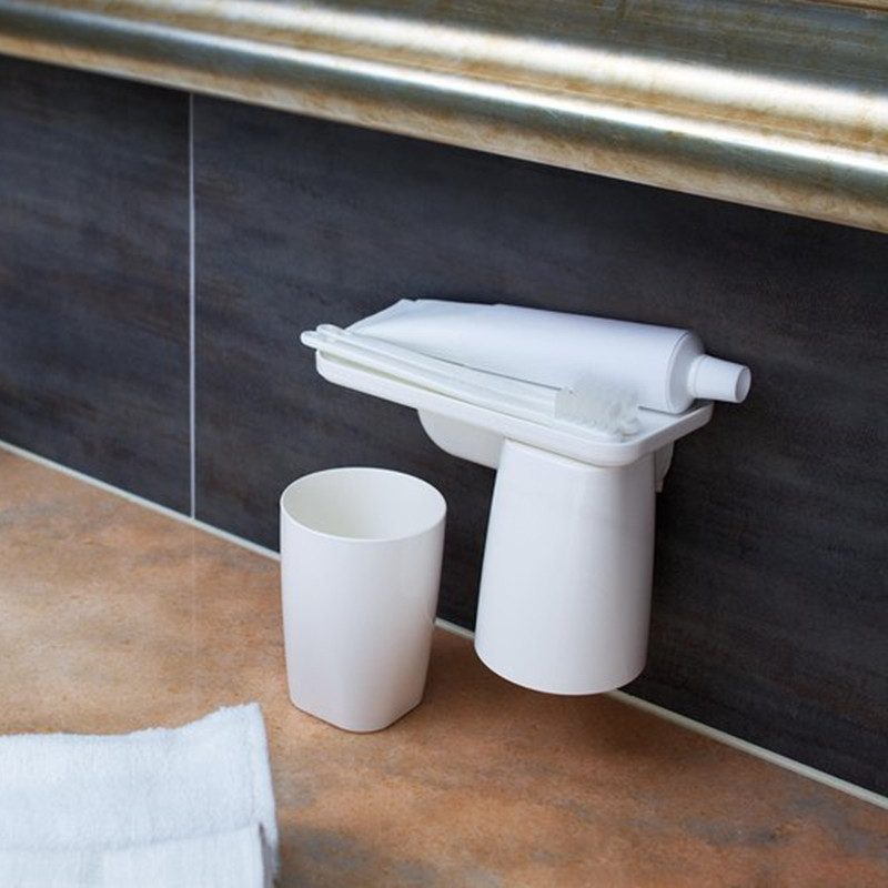 Brushing Know double magnetic suction mouthwatering cup wall-mounted toothbrush cup holder free of punch couples toothbrushes