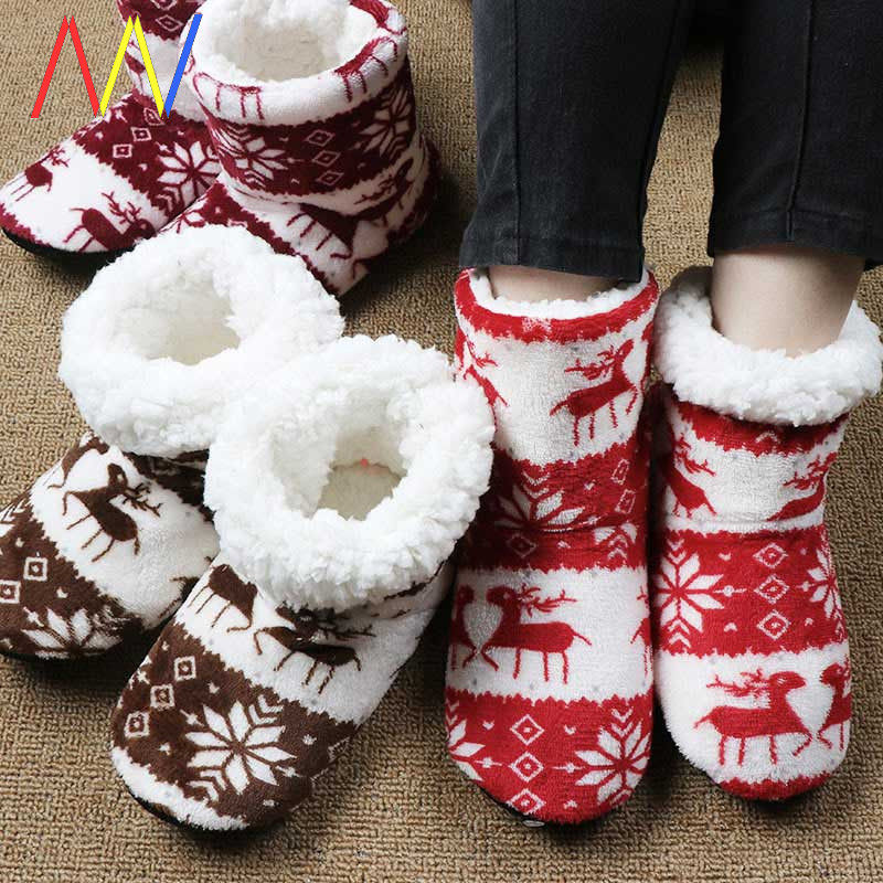 Winter Christmas House Home Shoes for Women Slippers Warm 2