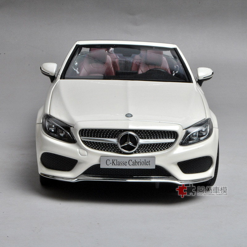 全新C级COUPE A205 车模原厂1:18敞篷跑车合金仿真汽车模型白奔驰