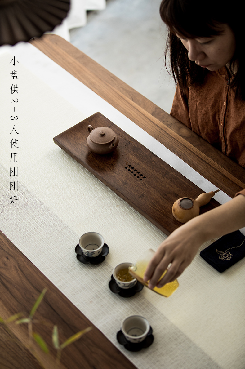 Vegetation school Japanese heavy bamboo tea tray was contracted water small household dry wet amphibious tea sea kung fu tea set