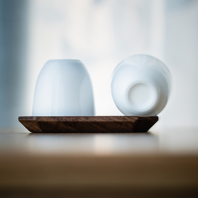 Vegetation school dehua white porcelain cup sample tea cup ceramic masters cup tea bowl, small tea cup fragrance - smelling cup