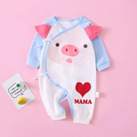 0-3 tháng băng sơ sinh jumpsuit bướm quần áo trẻ sơ sinh nam bé romper hafu cotton đóng vừa vặn 2 - Áo liền quần quần áo trẻ em giá rẻ