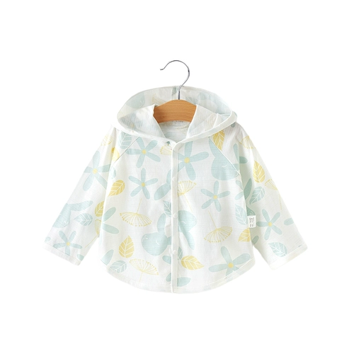 Детский солнцезащитный крем, летняя тонкая детская хлопковая одежда для защиты от солнца, дышащее средство от комаров с капюшоном, тонкий кардиган для выхода на улицу