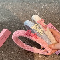 Sweet and cute Barbie Pink Alphabet Hair Stirrup Girl Hearts with a high face and a little 100 hitch a bunch of millennial hot girls