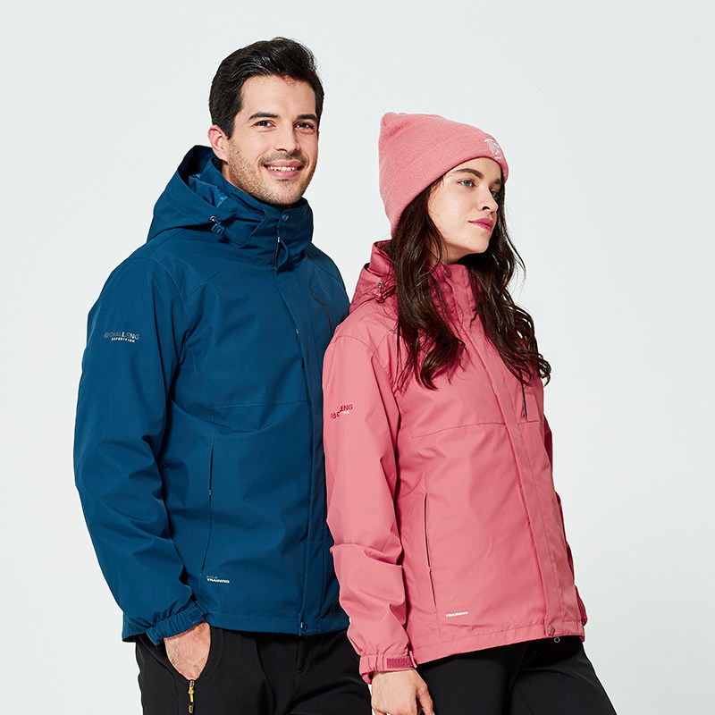 Jacket men's three-in-one trendy brand women's outdoor two-piece winter waterproof and breathable Tibet mountaineering suit plus fleece to keep warm