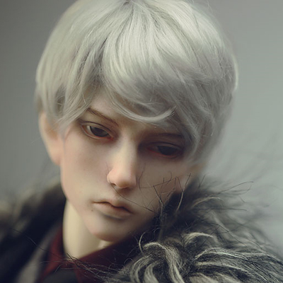 taobao agent Ringdoll's anthropomorphic RWIGS60-107 Silver High-temperature silk wig genuine BJD doll SD uncle body