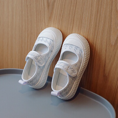 British Children's Canvas Shoes for Girls 2026 New Model Children's Shallow Slip-On Velcro Soft-Soled Comfortable Autumn Shoes for Girls — 1