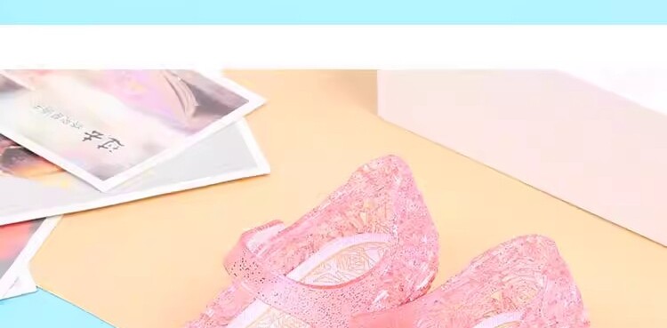 女童水晶果冻凉鞋2025新款夏季儿童小女孩外穿洋气塑料公主鞋防滑 — 30