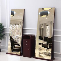  Net red hair mirror table Hair salon dedicated simple fresh modern style Nordic mirror Single-sided floor-to-ceiling mirror Barber shop mirror