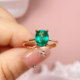 Four-claw ring empty support S925 silver sterling silver plated 18K gold inlaid with colorful treasure ring support live oval 4*6-15*20mm