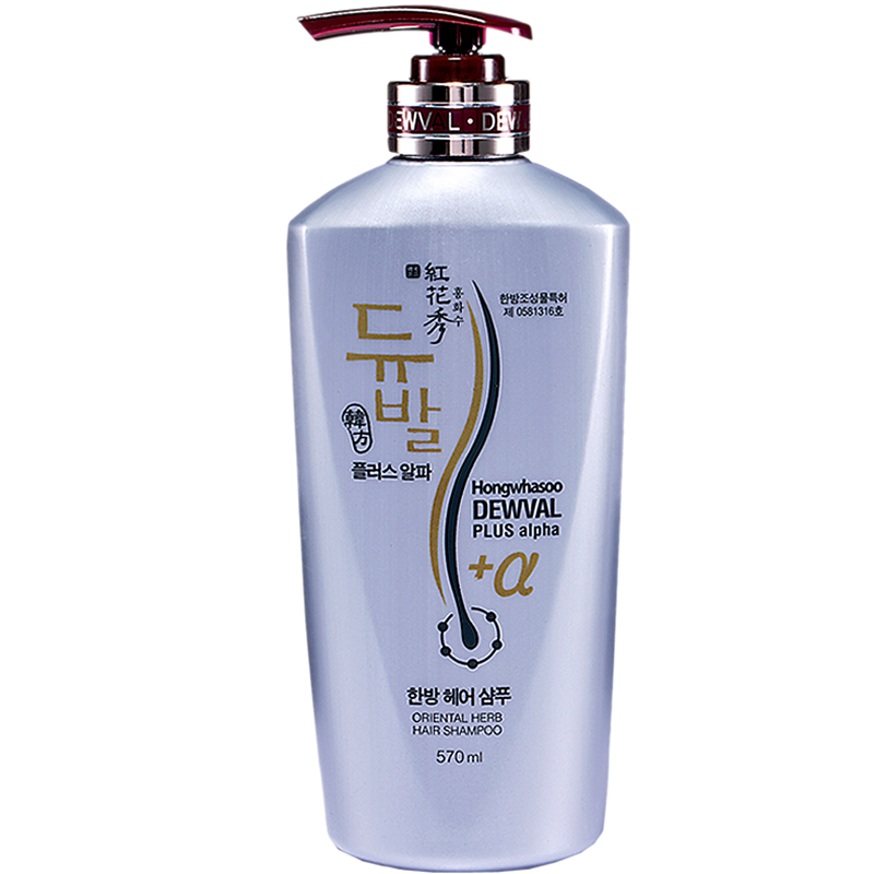 红花秀滋养洗发露快成长黑密头发挽回发际后移含人参当归570ml/瓶