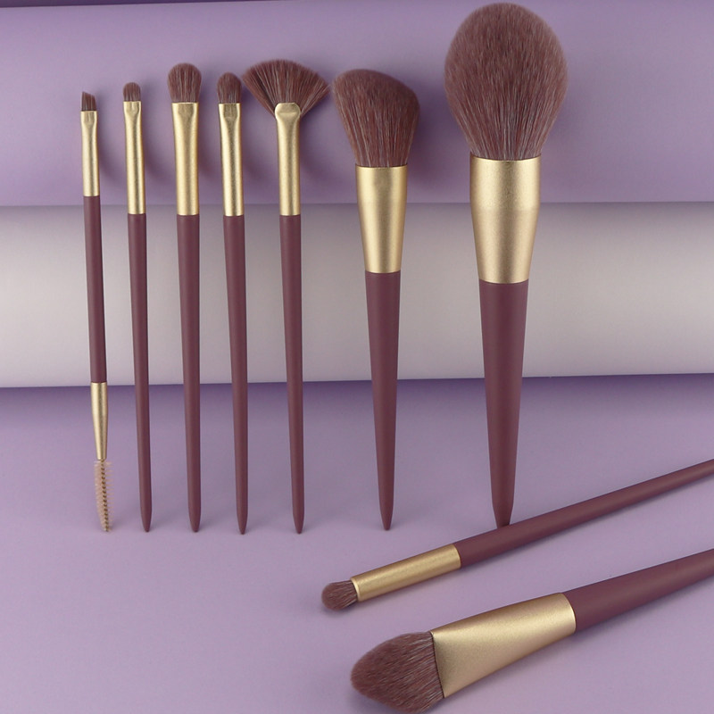 Small purple potato makeup brush set Cangzhou soft and par powder eye powder bottom brush complete set of ultra-soft makeup tools